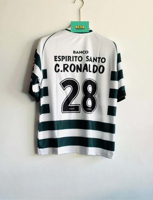 SPORTING 2002-03 HOME KIT RONALDO FIVESLEEVE