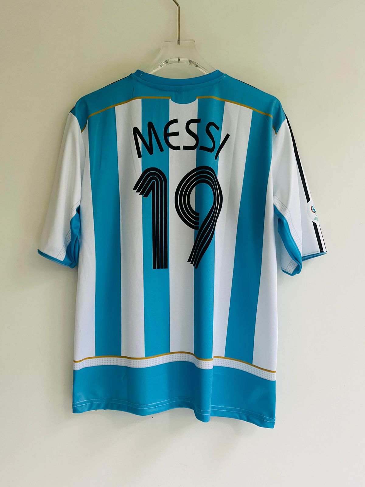MESSI ARGENTINA HOME KIT 2006 FIVE SLEEVES EMBROIDERY PREMIUM QUALITY