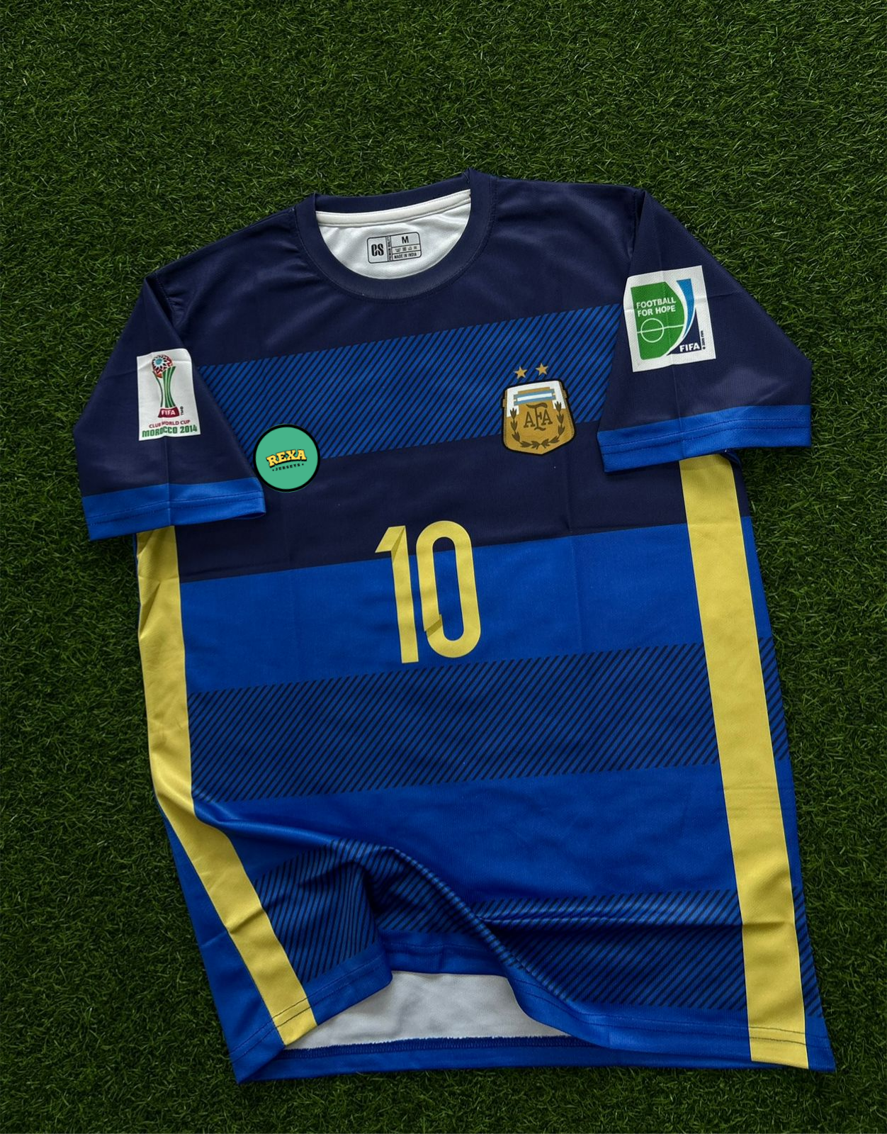 Messi Argentina Half Sleeves Jersey